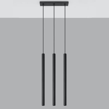 Candelabro suspenso PASTELO 3xG9/8W/230V preto