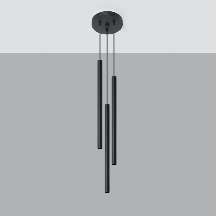 Candelabro suspenso PASTELO 3xG9/8W/230V preto