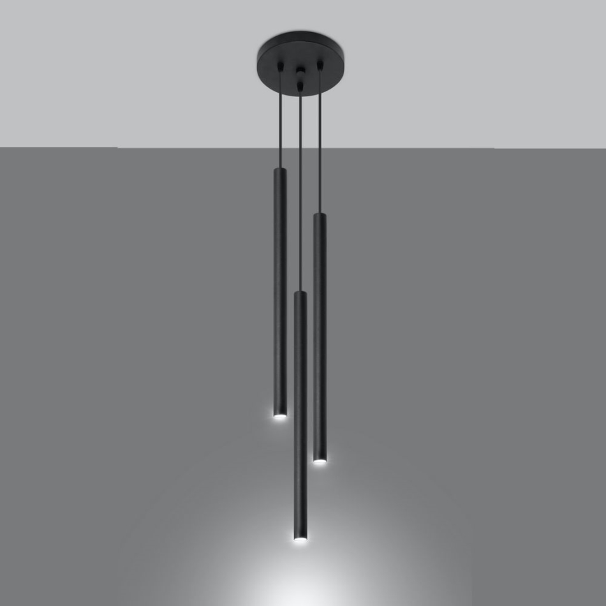 Candelabro suspenso PASTELO 3xG9/8W/230V preto