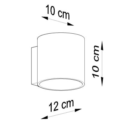 Foco de parede ORBIS 1xG9/40W/230V betão