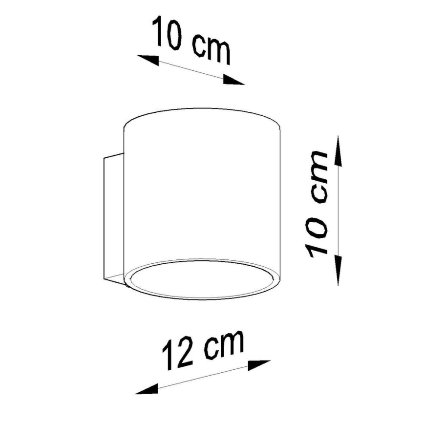 Foco de parede ORBIS 1xG9/40W/230V betão