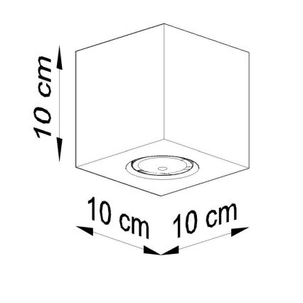 Foco QUAD 1xGU10/10W/230V betão