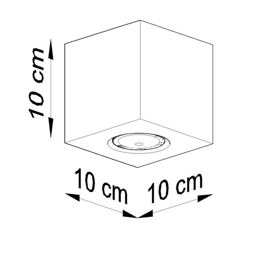 Foco QUAD 1xGU10/10W/230V betão