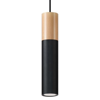 Candelabro suspenso PABLO 1xGU10/40W/230V preto/faia