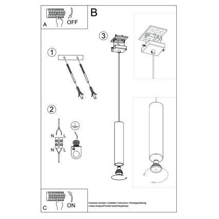 Candelabro suspenso LINO 1xGU10/40W/230V faia