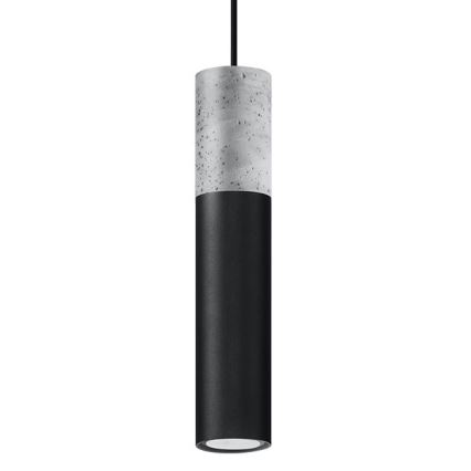 Candelabro suspenso BORGIO 1xGU10/40W/230V betão/metal preto