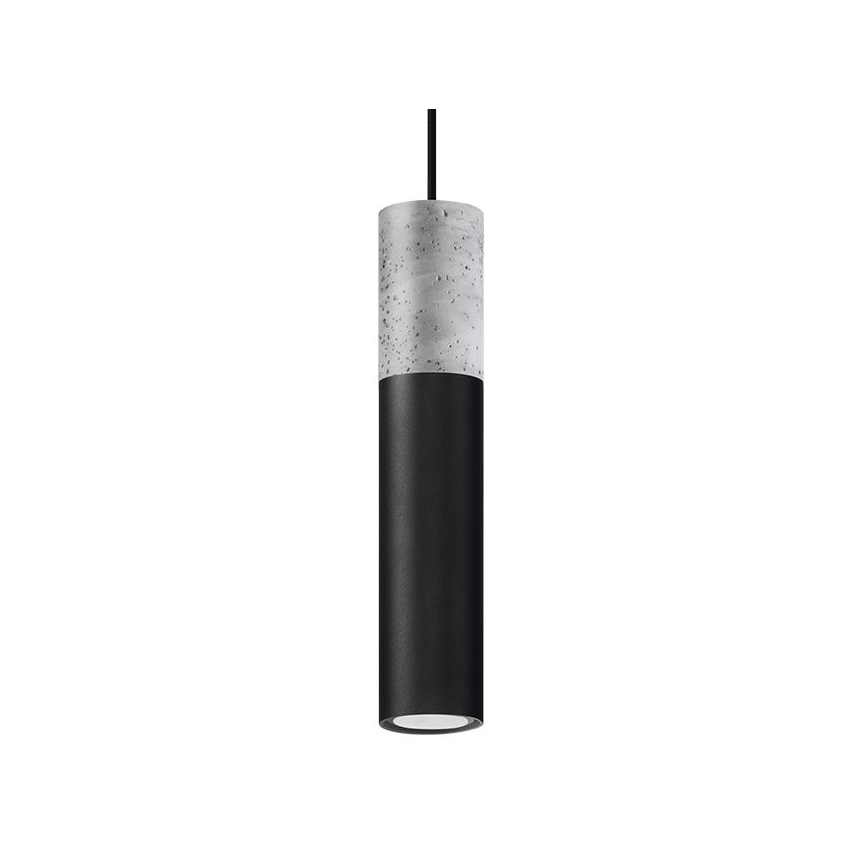 Candelabro suspenso BORGIO 1xGU10/40W/230V betão/metal preto