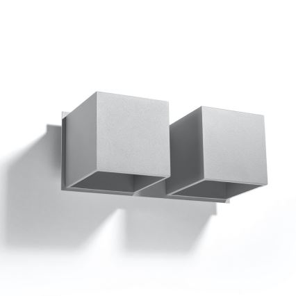 Foco de parede QUAD 2xG9/40W/230V cinzento