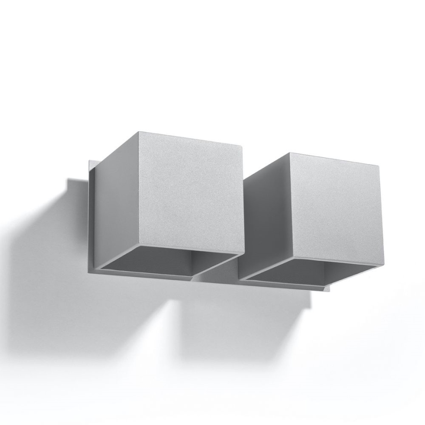 Foco de parede QUAD 2xG9/40W/230V cinzento