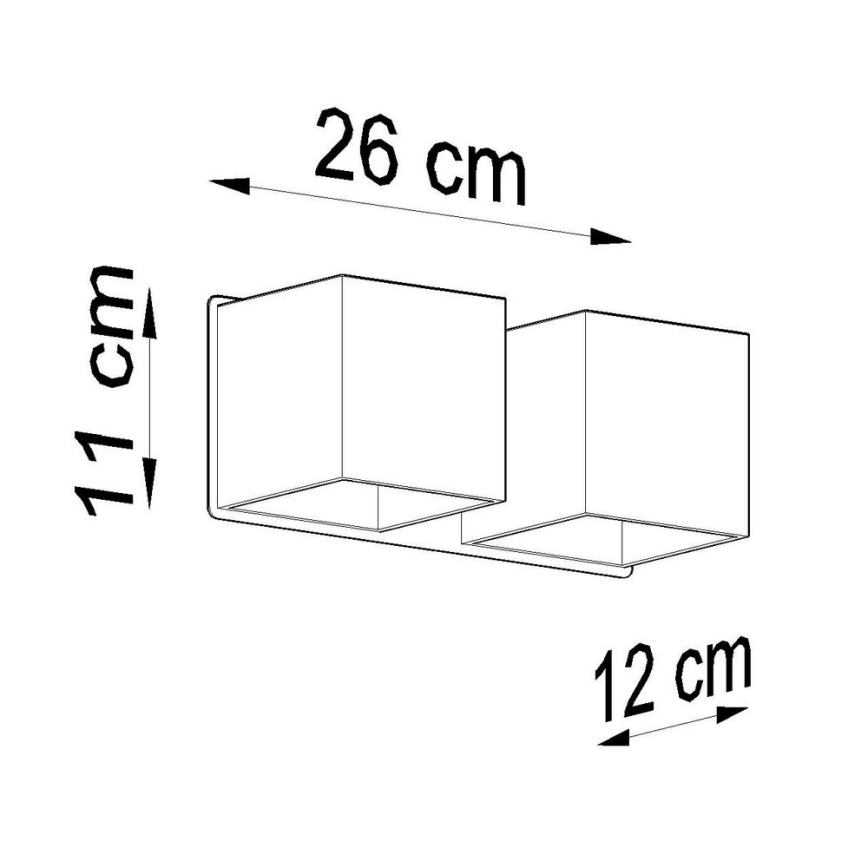 Foco de parede QUAD 2xG9/40W/230V cinzento
