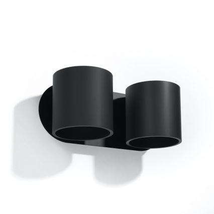 Foco de parede ORBIS 2xG9/40W/230V preto