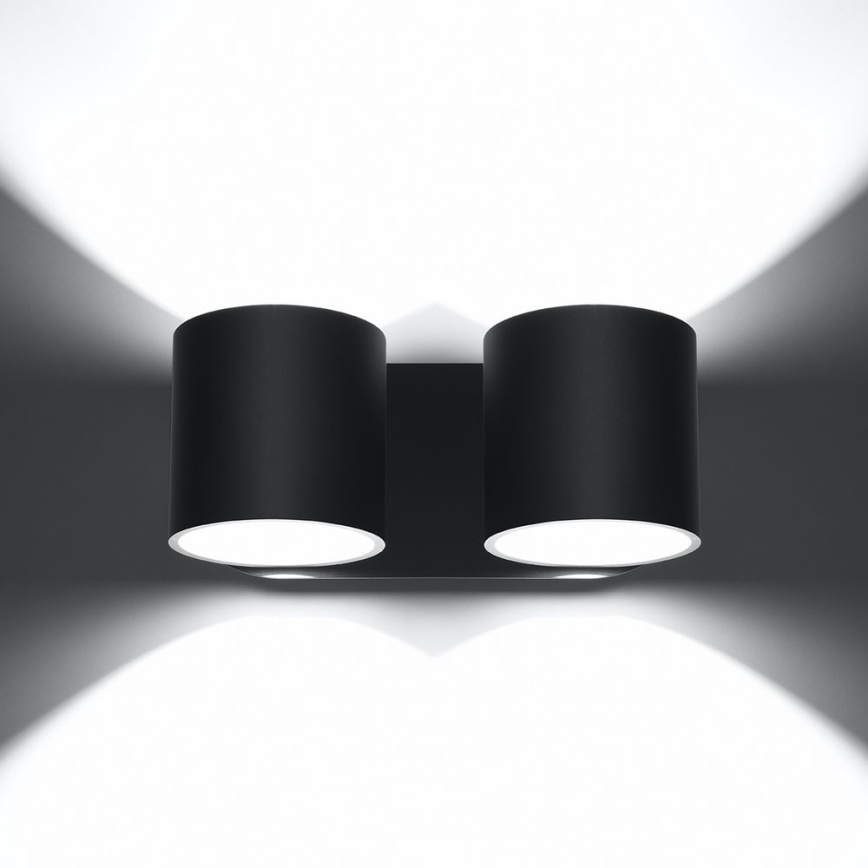 Foco de parede ORBIS 2xG9/40W/230V preto