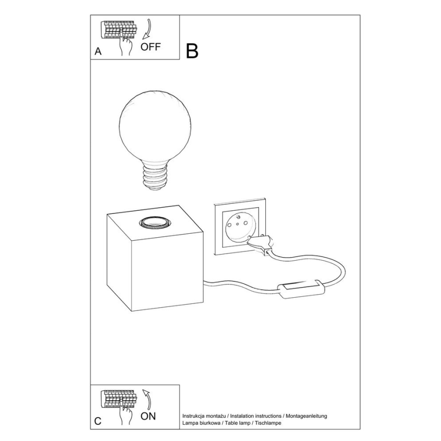 Candeeiro de mesa ABEL 1xE27/60W/230V faia