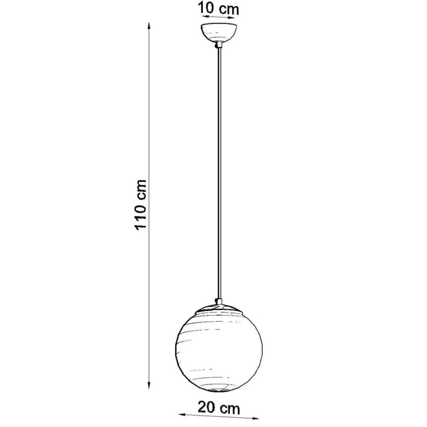 Candelabro suspenso TOYA 1xE27/60W/230V d. 20 cm