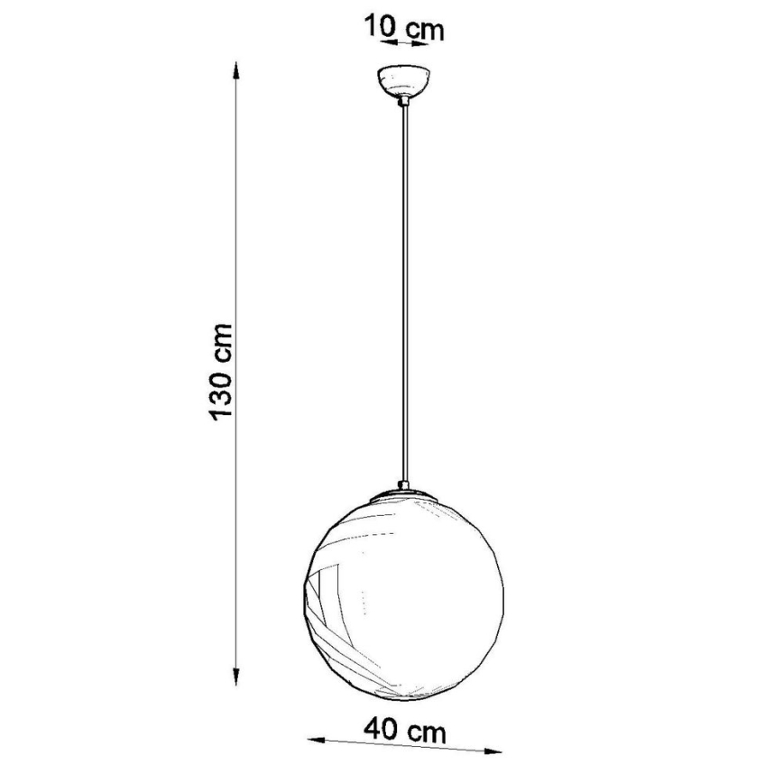 Candelabro suspenso TOYA 1xE27/60W/230V d. 40 cm