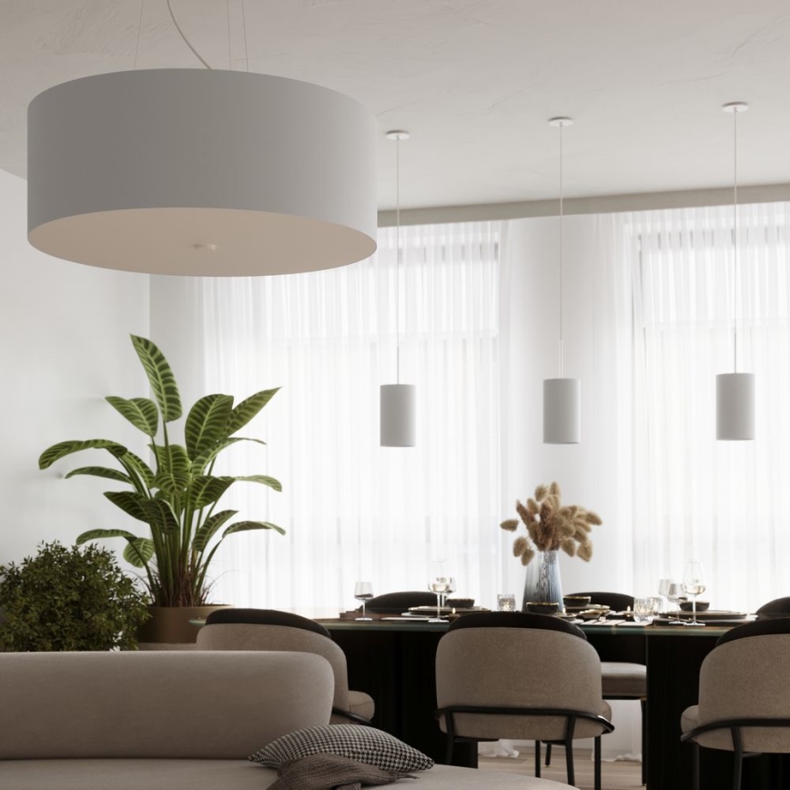 Candelabro suspenso OTTO 1xE27/60W/230V d. 15 cm branco