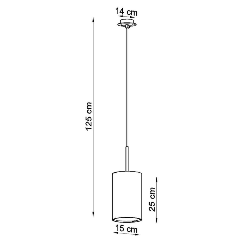 Candelabro suspenso OTTO 1xE27/60W/230V d. 15 cm branco