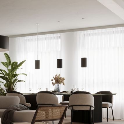 Candelabro suspenso OTTO 1xE27/60W/230V d. 15 cm preto