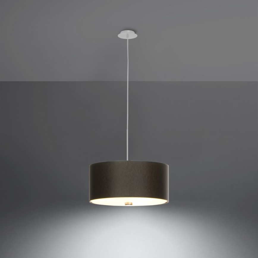 Candeeiro suspenso SKALA 3xE27/60W/230V diâmetro 30 cm preto