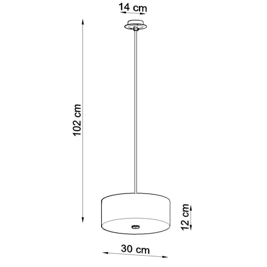 Candeeiro suspenso SKALA 3xE27/60W/230V diâmetro 30 cm preto