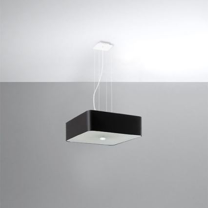 Candelabro suspenso LOKKO 5xE27/60W/230V 45 cm preto