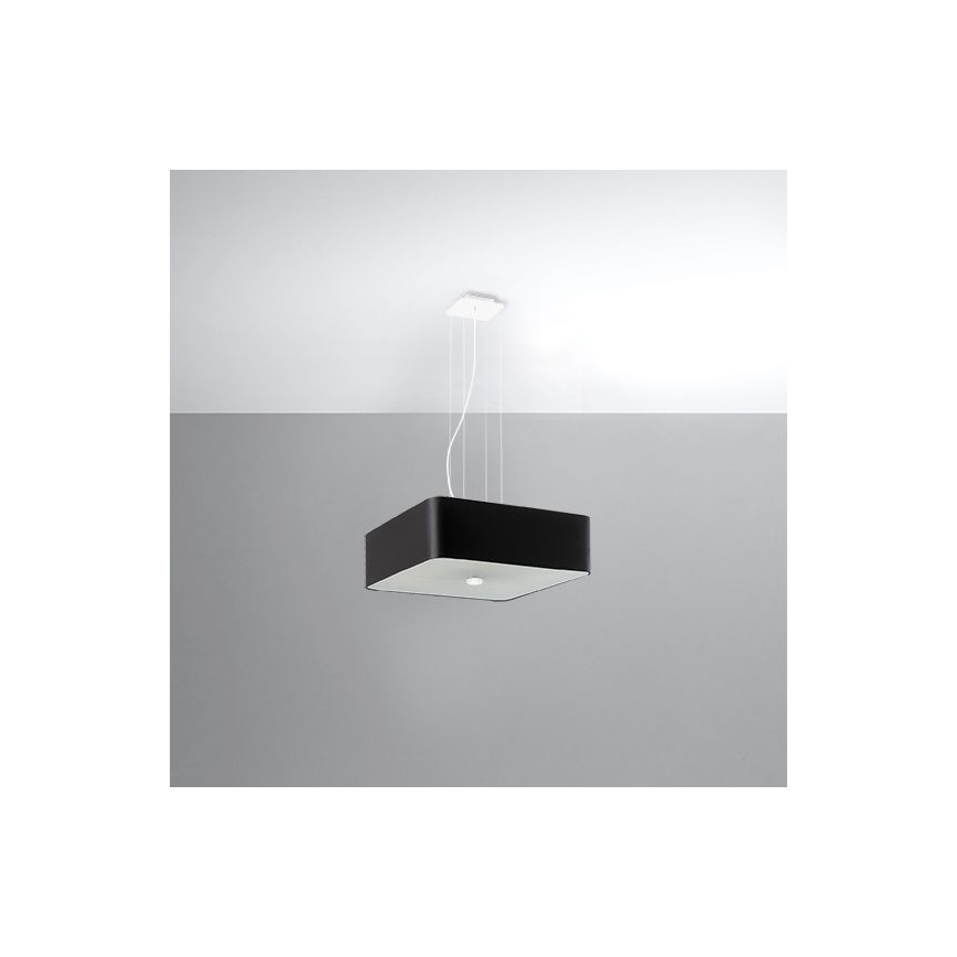 Candelabro suspenso LOKKO 5xE27/60W/230V 45 cm preto