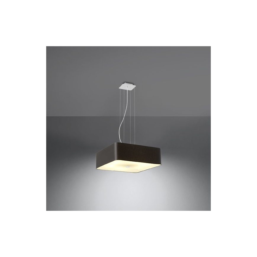 Candelabro suspenso LOKKO 5xE27/60W/230V 45 cm preto