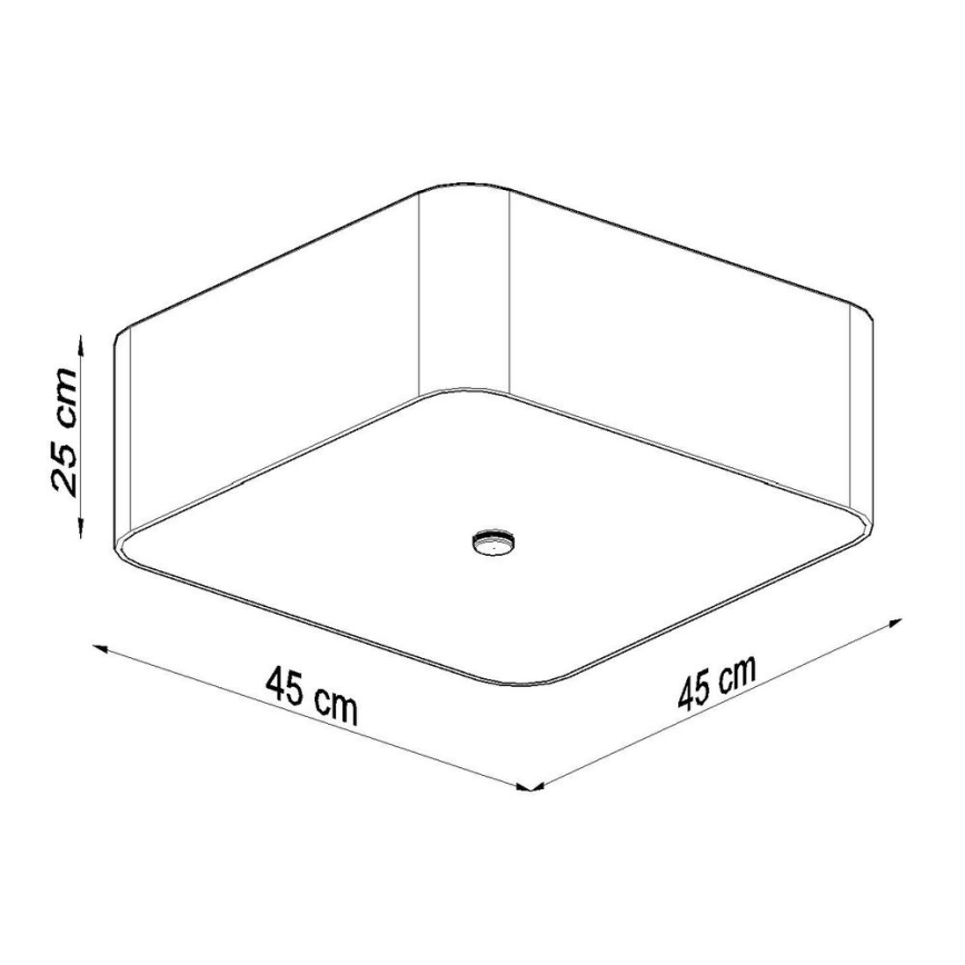 Iluminação de teto LOKKO 5xE27/60W/230V 45 cm preto