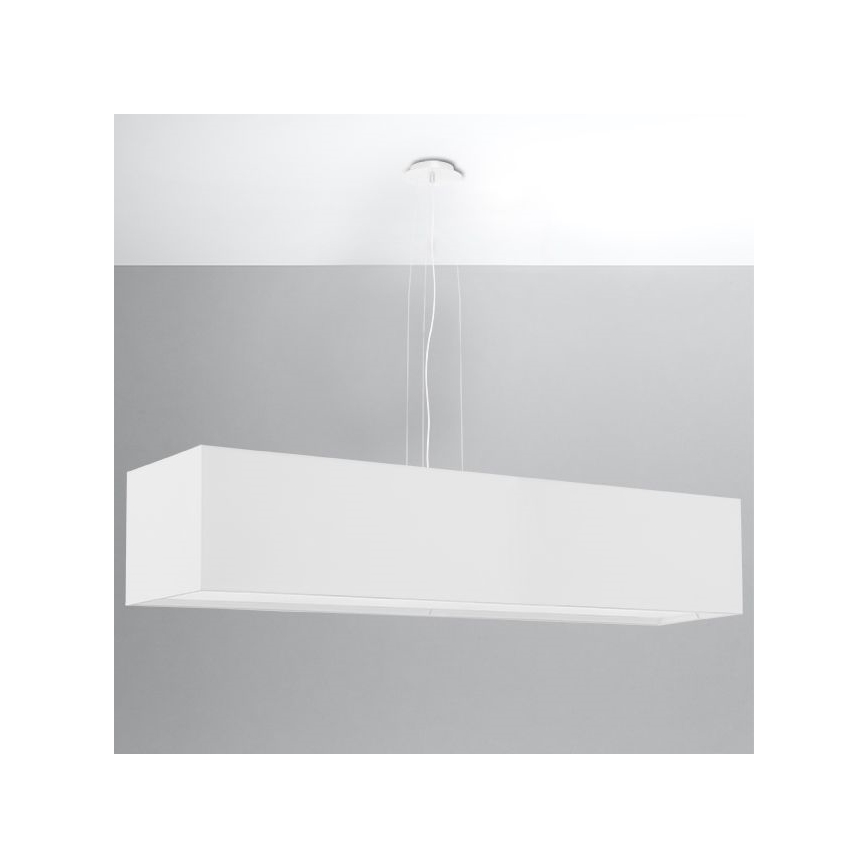 Candelabro suspenso SANTA 5xE27/60W/230V 120 cm branco