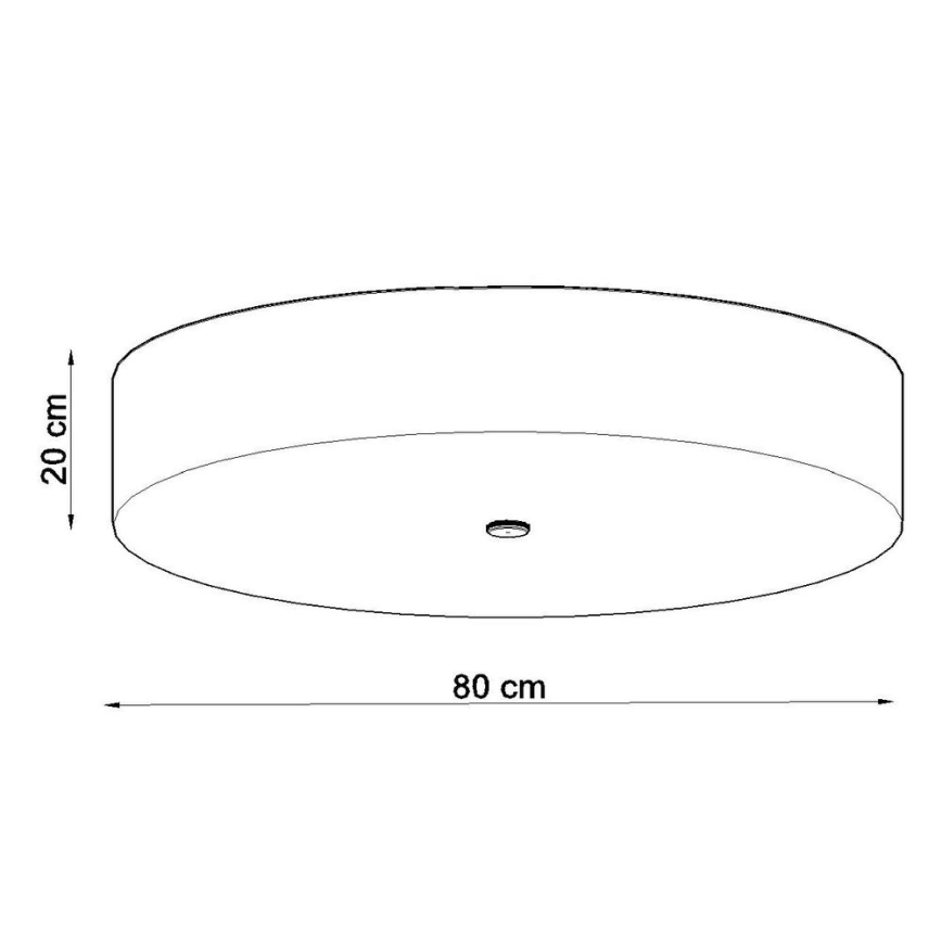 Iluminação de teto SKALA 6xE27/60W/230V d. 80 cm preto