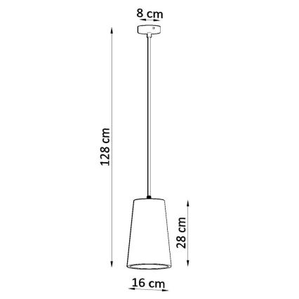 Candeeiro suspenso GULCAN 1xE27/15W/230V