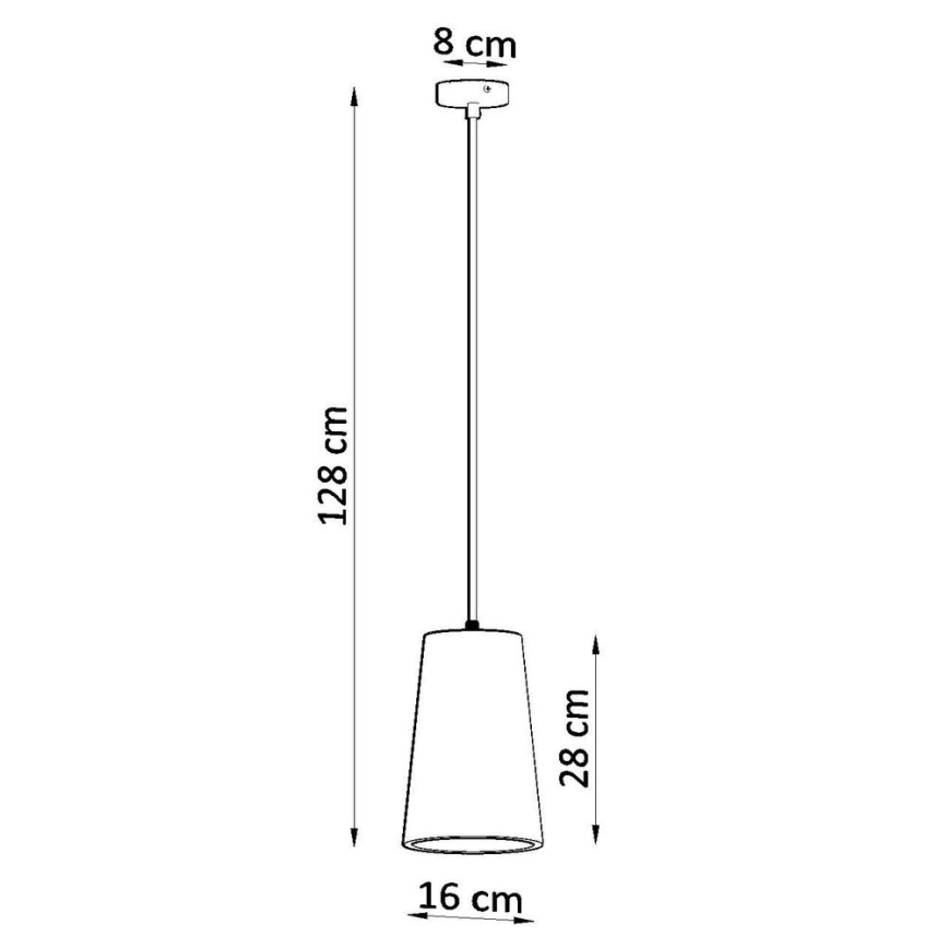 Candeeiro suspenso GULCAN 1xE27/15W/230V