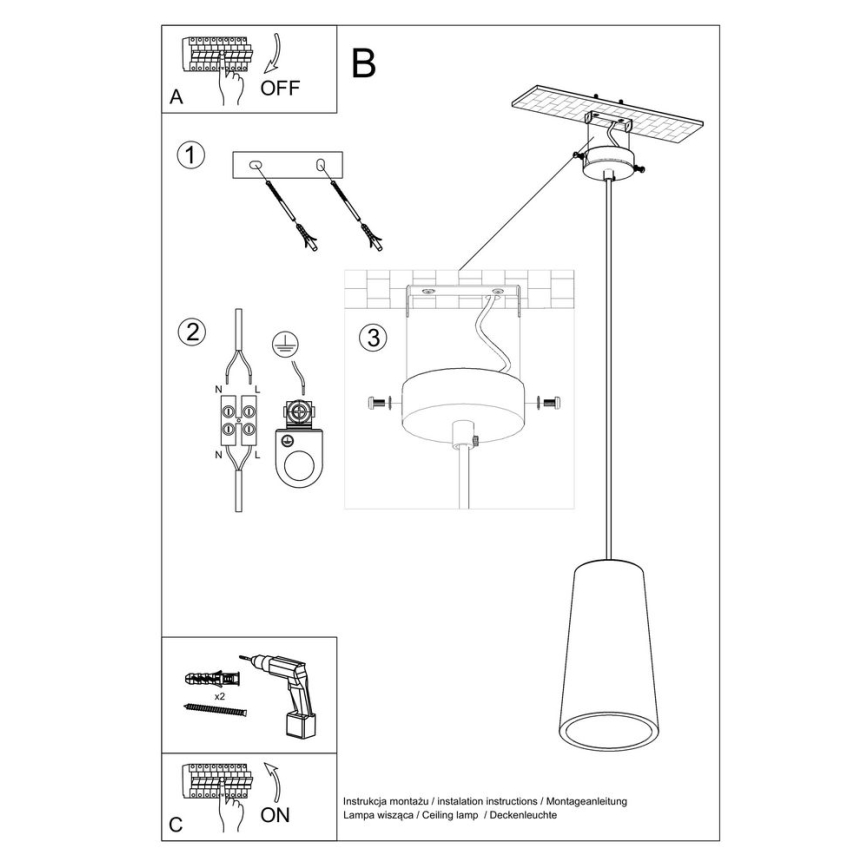 Candeeiro suspenso GULCAN 1xE27/15W/230V