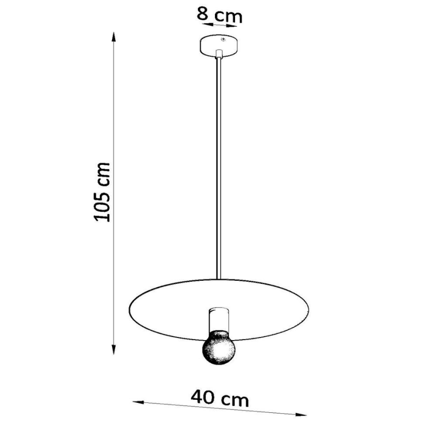 Candelabro suspenso FLAVIO 1xE27/60W/230V preto