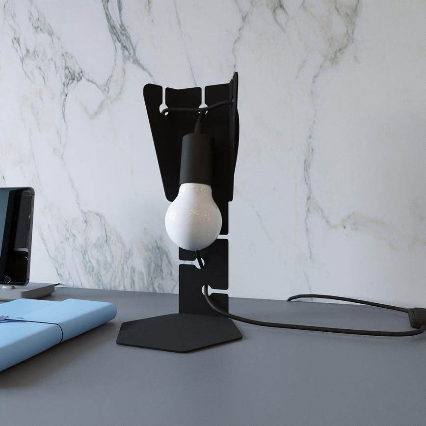 Candeeiro de mesa ARBY 1xE27/60W/230V preto