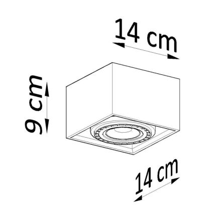 Iluminação de teto QUATRO AR111 1xGU10/40W/230V betão