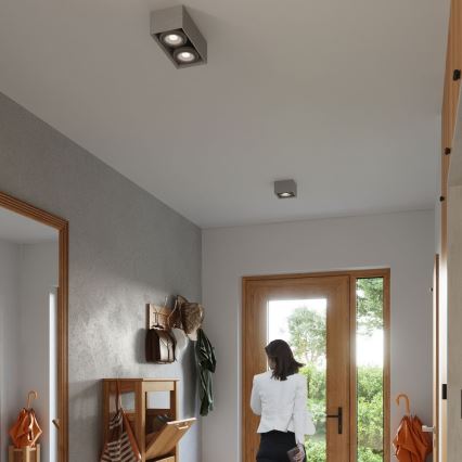 Iluminação de teto QUATRO AR111 2xGU10/40W/230V betão