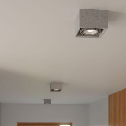 Iluminação de teto QUATRO AR111 2xGU10/40W/230V betão