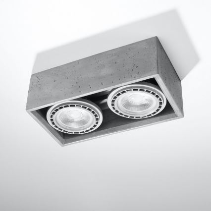 Iluminação de teto QUATRO AR111 2xGU10/40W/230V betão