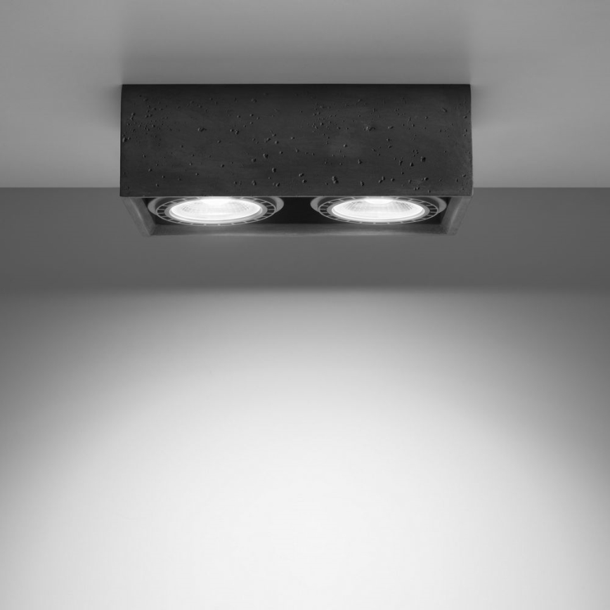 Iluminação de teto QUATRO AR111 2xGU10/40W/230V betão