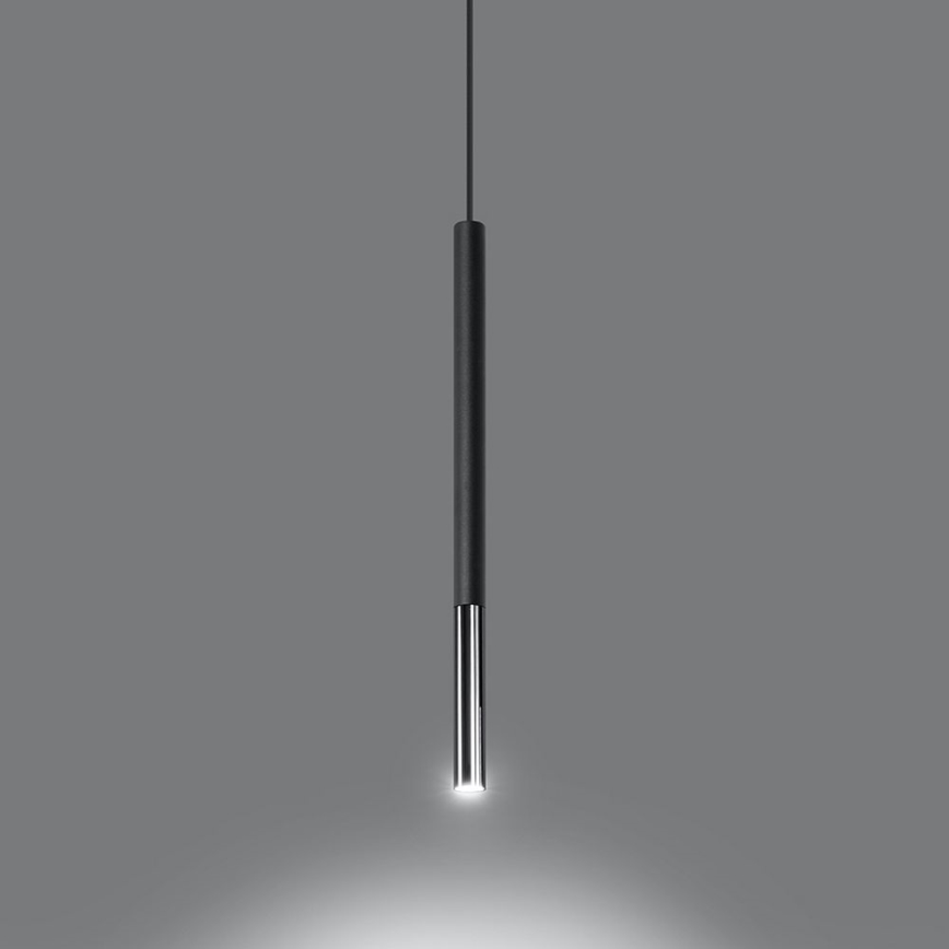 Candeeiro suspenso MOSAIC 1xG9/12W/230V preto/cromado brilhante
