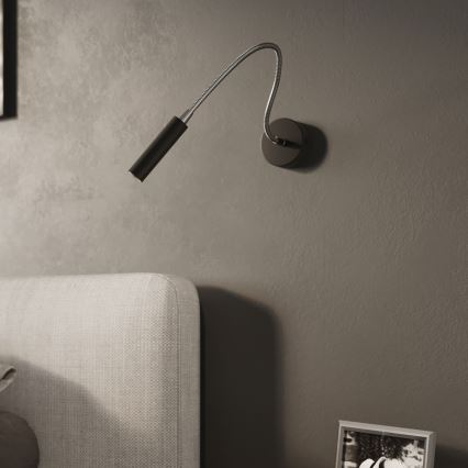 Candeeiro pequeno flexível AXIL 1xG9/12W/230V preto