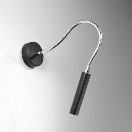 Candeeiro pequeno flexível AXIL 1xG9/12W/230V preto