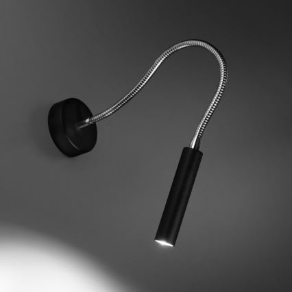 Candeeiro pequeno flexível AXIL 1xG9/12W/230V preto