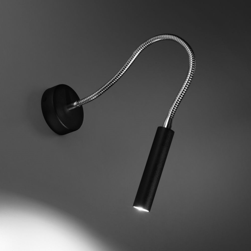 Candeeiro pequeno flexível AXIL 1xG9/12W/230V preto