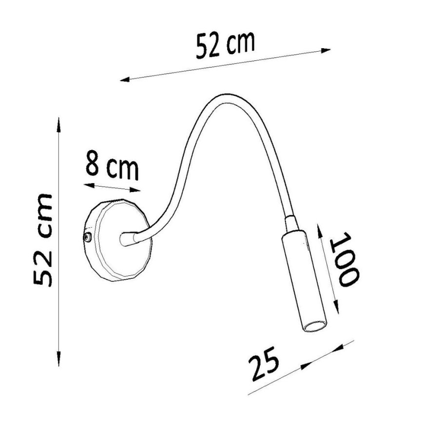 Candeeiro pequeno flexível AXIL 1xG9/12W/230V preto
