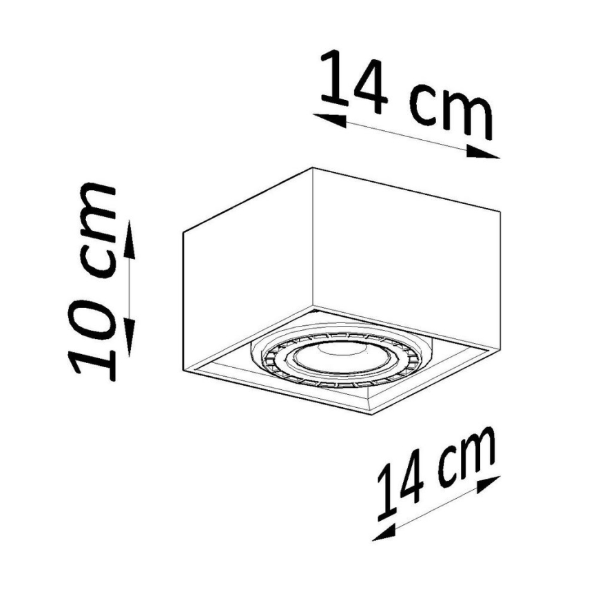 Iluminação de teto QUATRO AR111 1xGU10/40W/230V faia