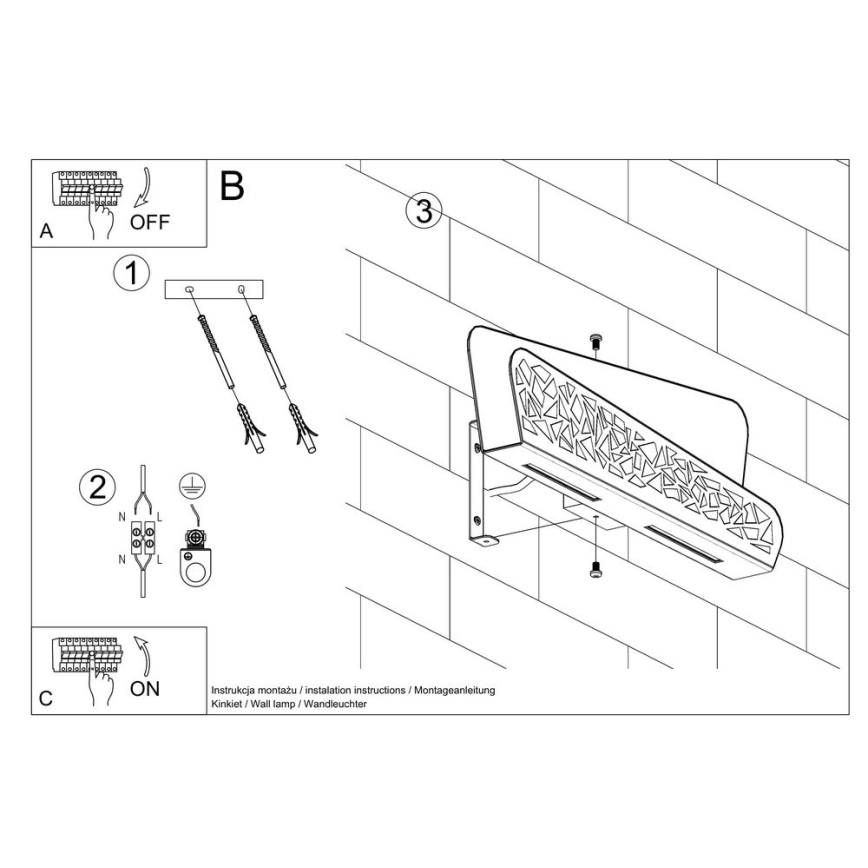 Iluminação de parede ALIZA 2xG9/40W/230V