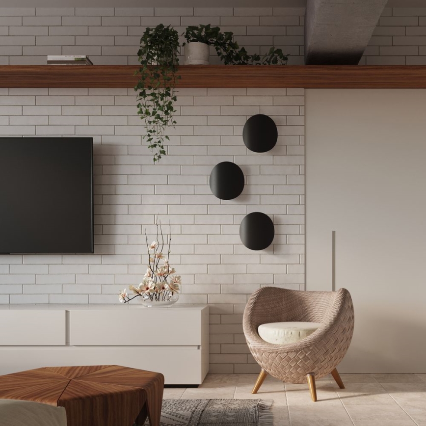 Iluminação de parede SENSES 2xG9/40W/230V preta