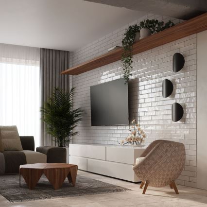 Iluminação de parede SENSES 2xG9/40W/230V preta